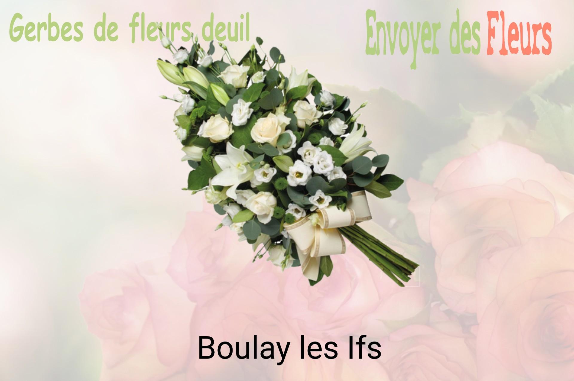 Gerbe de fleurs de deuil livrée à Boulay-les-Ifs